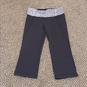 Dark Grey Cropped Wide Leg Lululemon Leggings